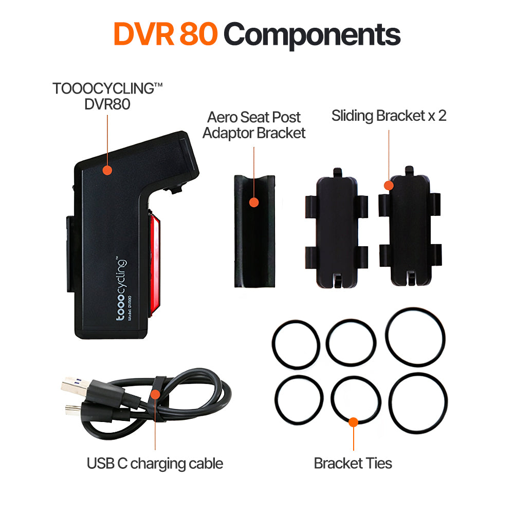 DVR80 Bundle Orange Case Set (DVR80+Silicone Case+32GB Micro SD Card)